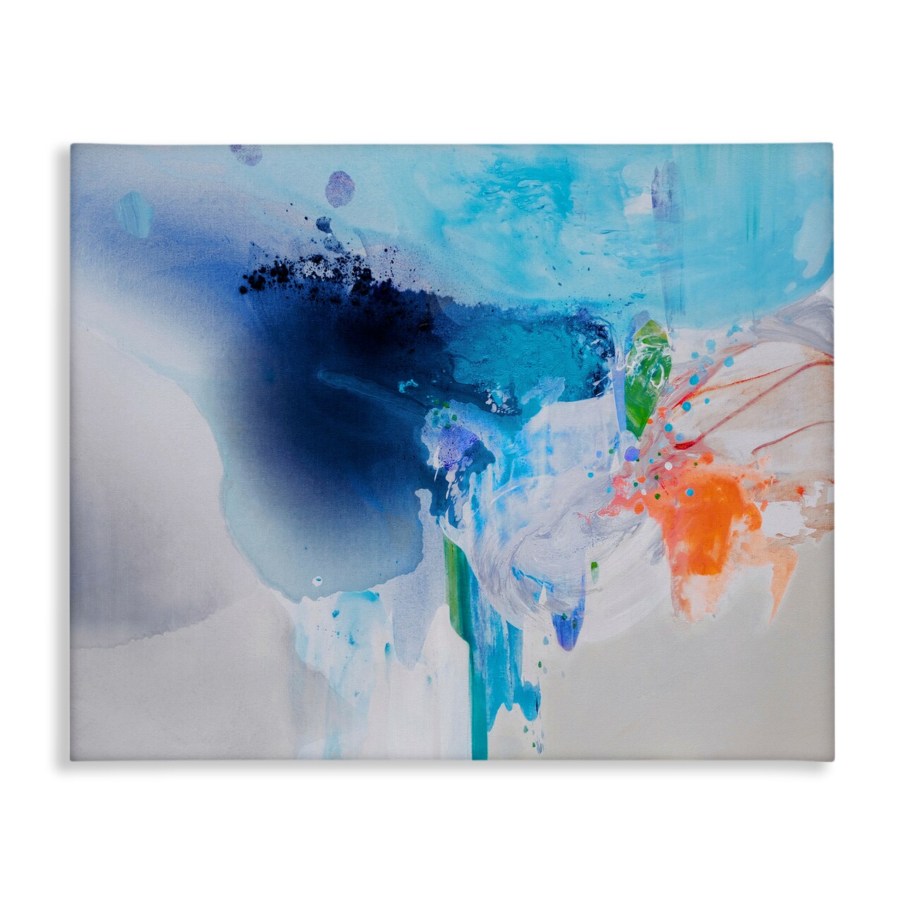 Stupell Industries Intense Painting Abstract Water Splash Fluid Ink Dilution Canvas Design By Lina Alattar